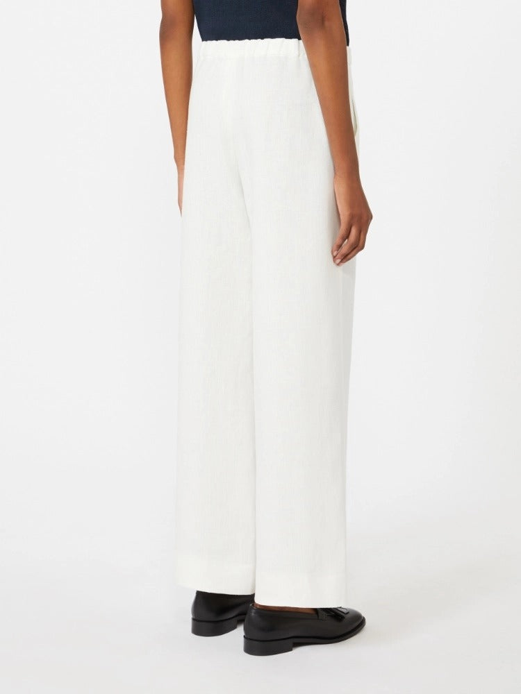 Max Mara Amedea SMMAMEDEA001 Pantalone Bianco Lino