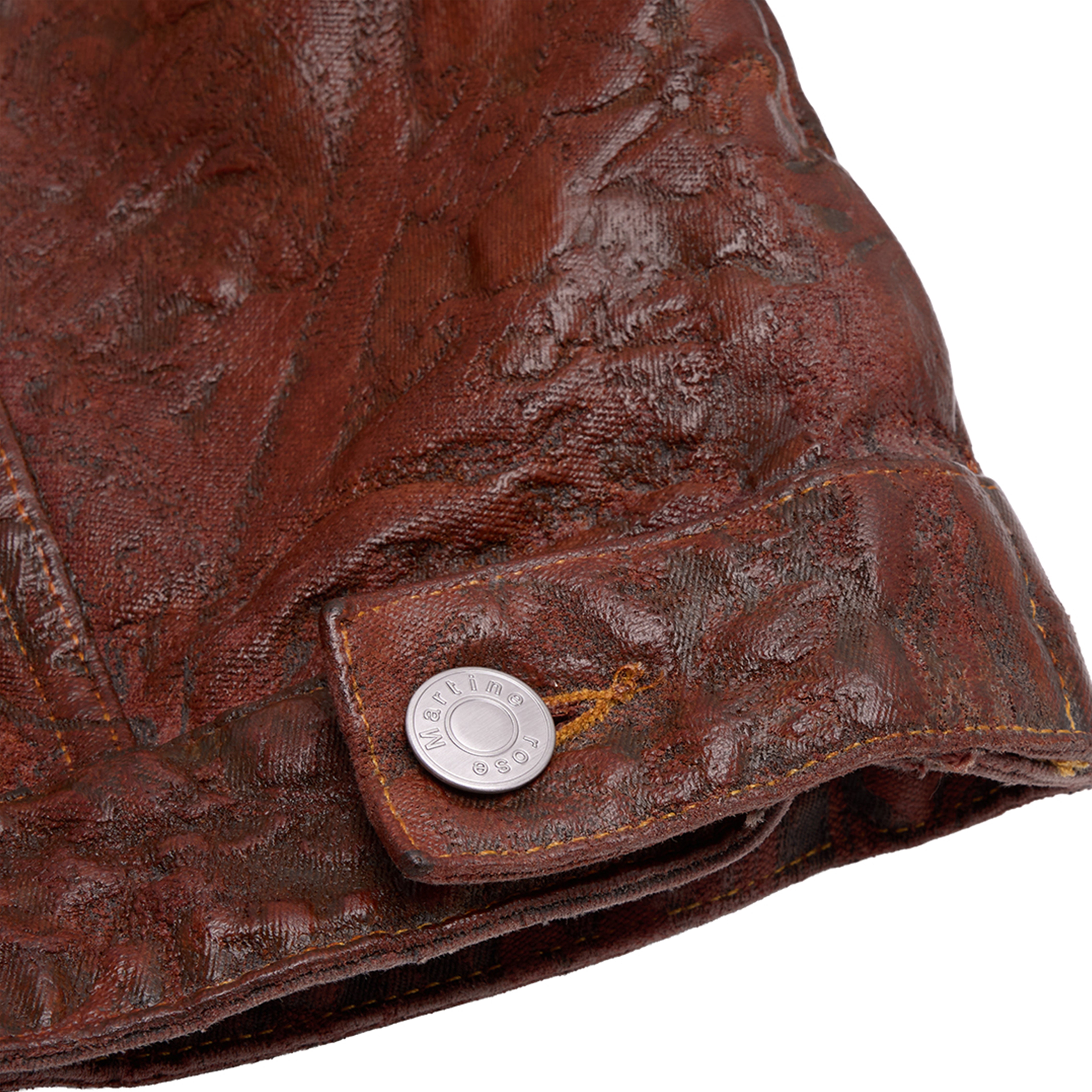 Martine Rose Zip Denim Jacket giacca marrone regular