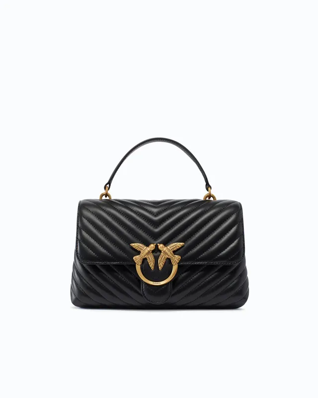 Pinko Love Lady Puff 1000043 Borsa Nappa Nero Gold