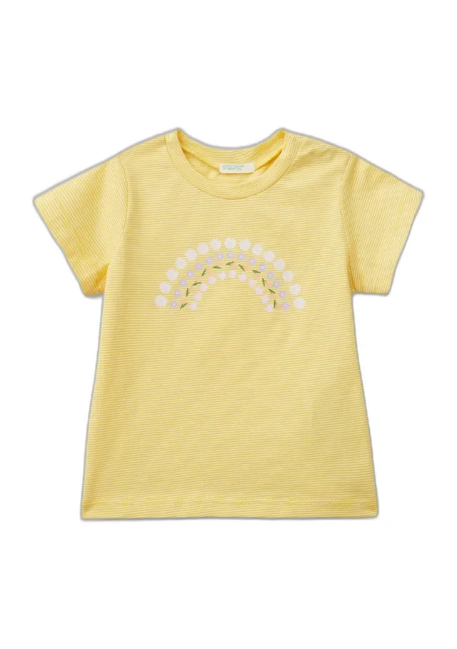 Benetton 3QFNA104E T-Shirt Bimba 74 Cotone con Stampa