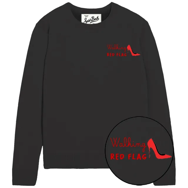 MC2 Saint Barth New Queen 04182M Maglione Donna Nero Lana