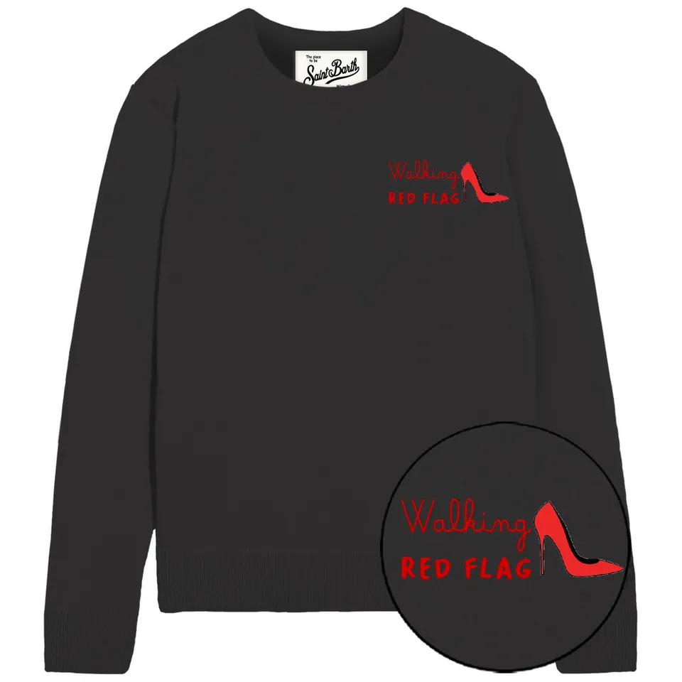 MC2 Saint Barth New Queen 04182M Maglione Donna Nero Lana