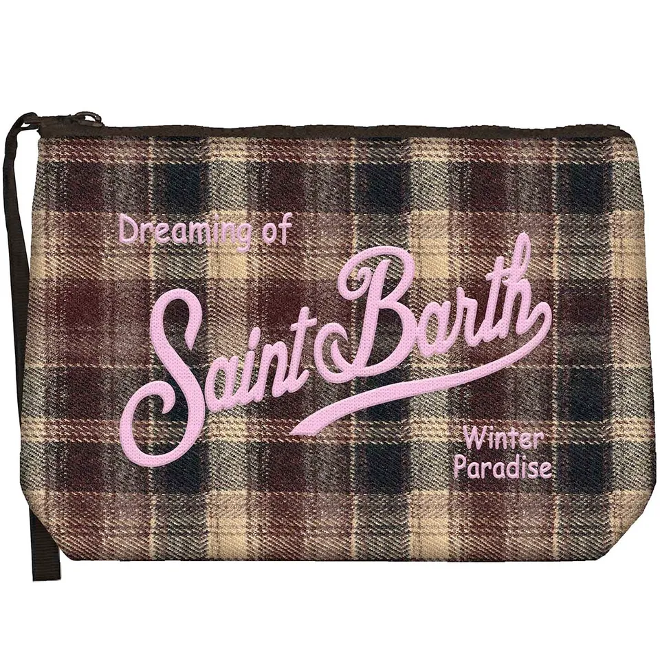 Mc2 Saint Barth Aline Wool 01822M pochette tartan bordeaux