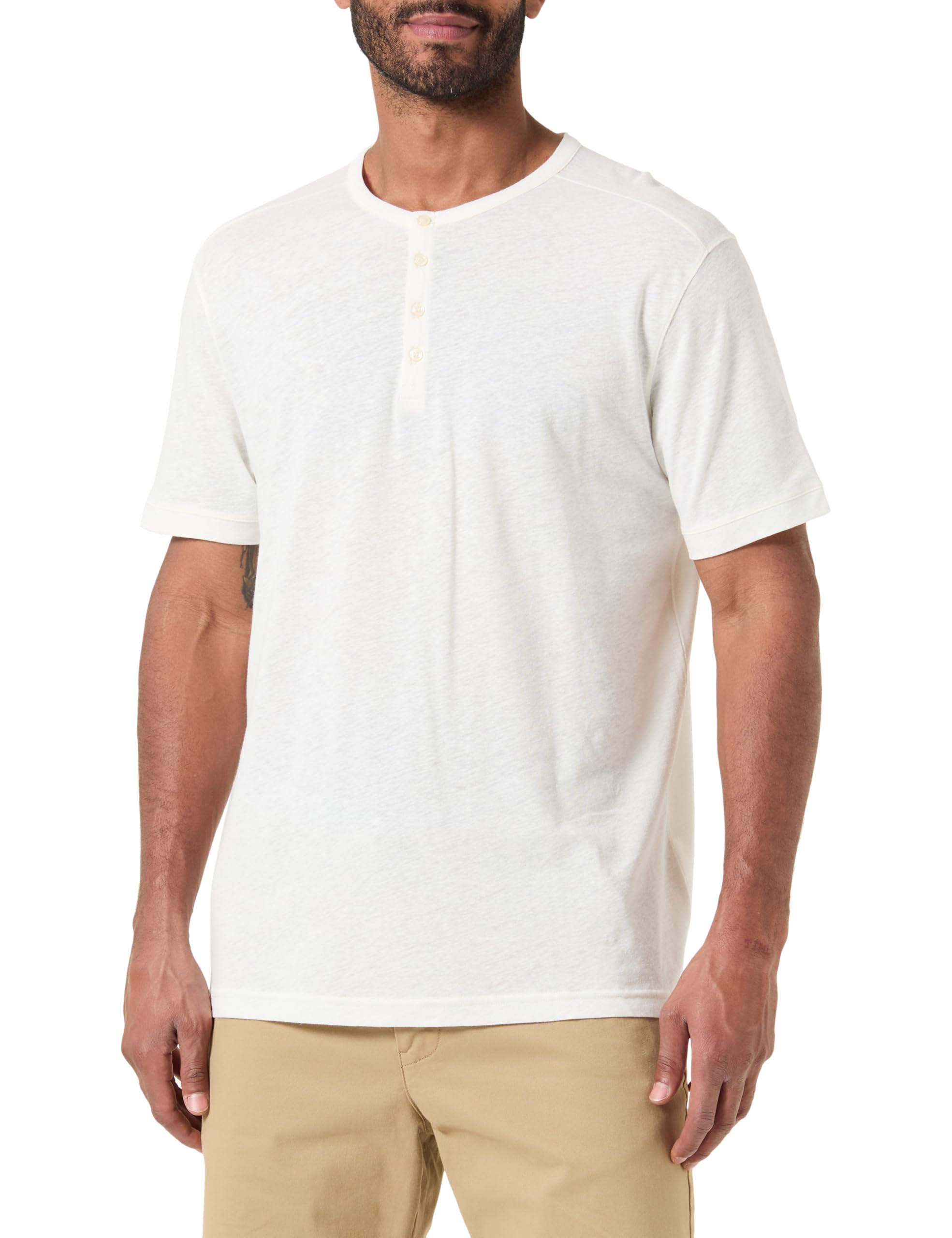 Benetton Serafino T-Shirt Maglietta Misto Lino Relax