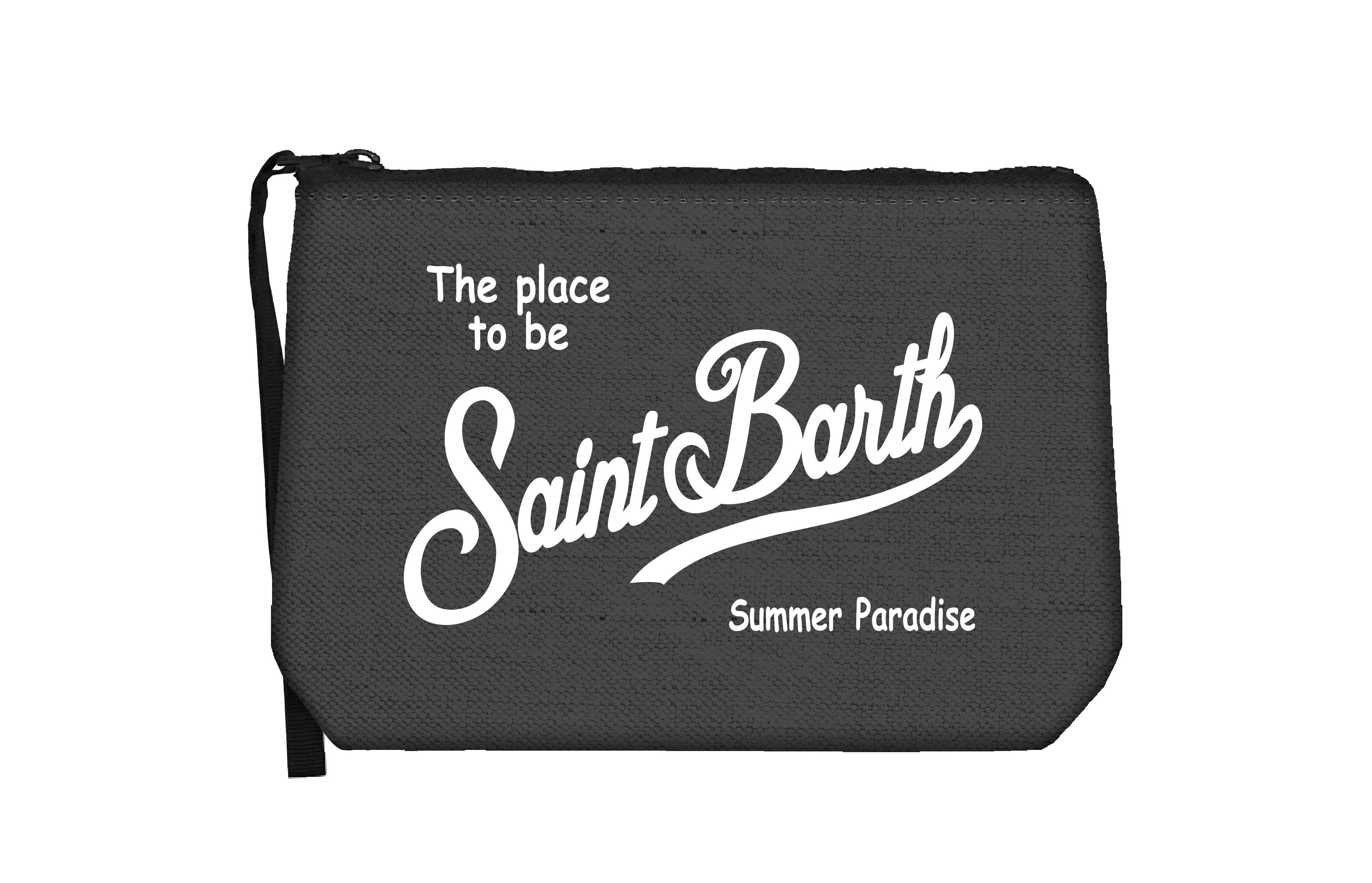 MC2 Saint Barth Aline Linen 01137L pochette nero lino