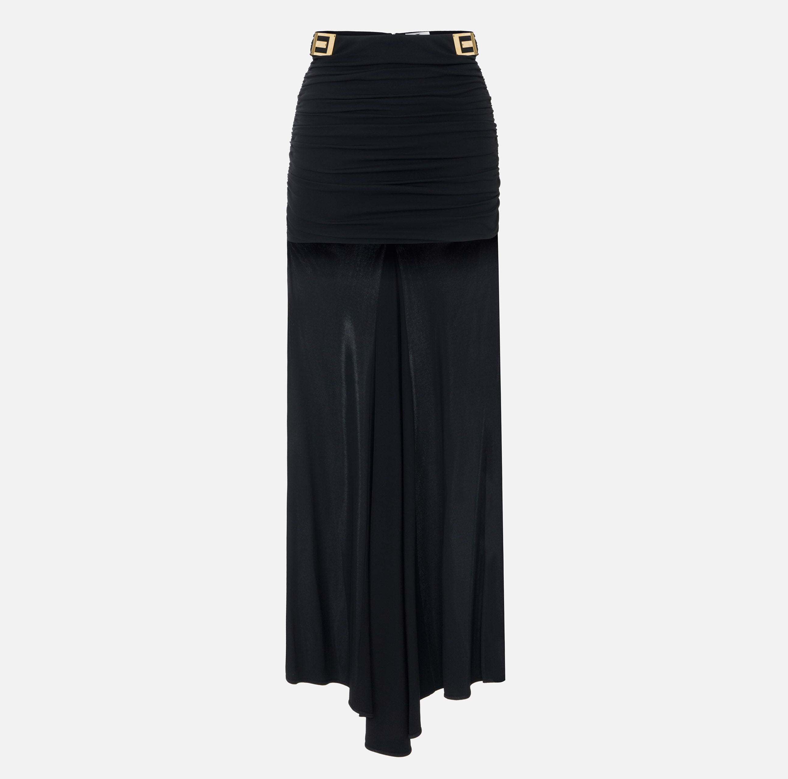 Elisabetta Franchi GO24867E2 gonna nera placche logo