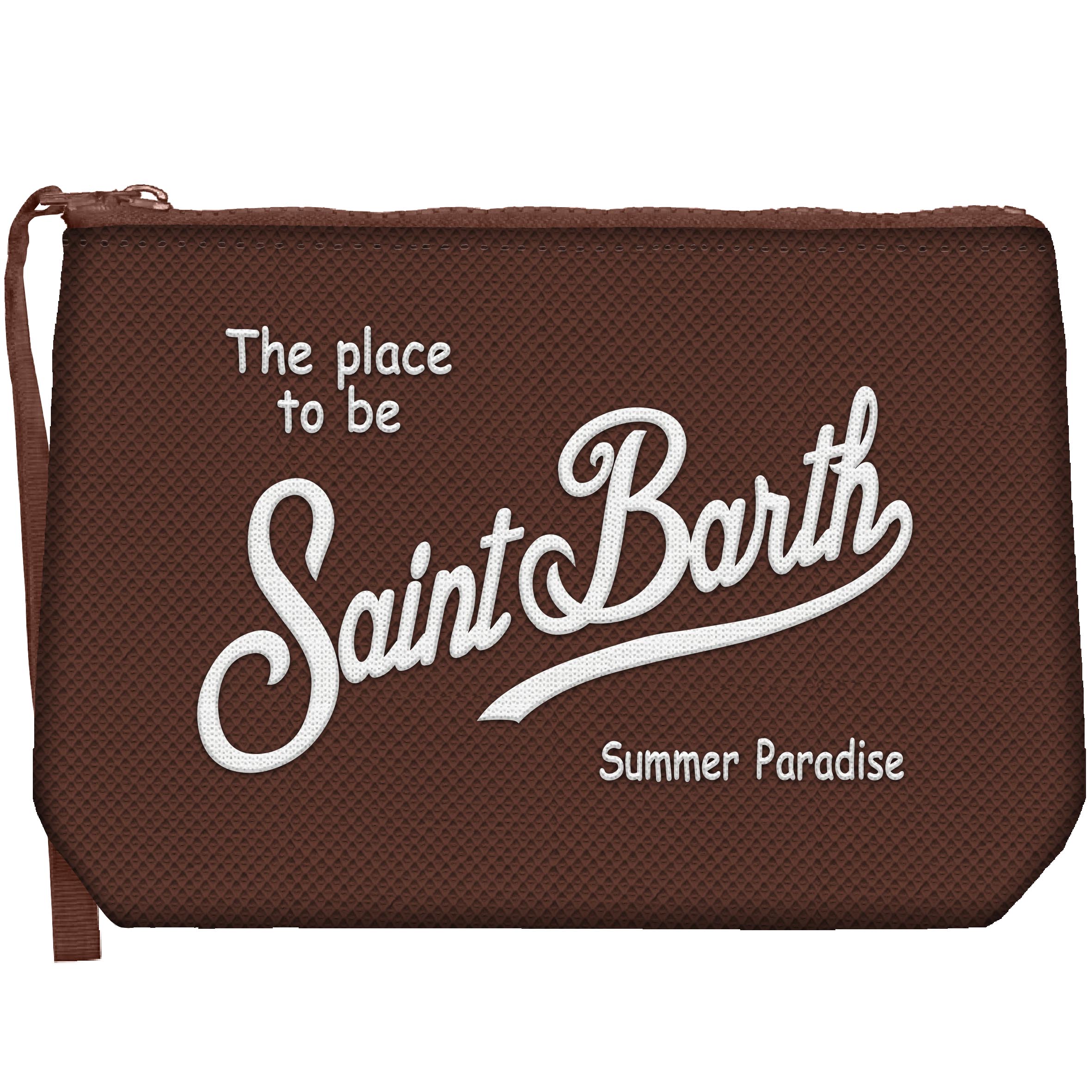 MC2 Saint Barth Aline Piquet pochette marrone 20x14,5 cm