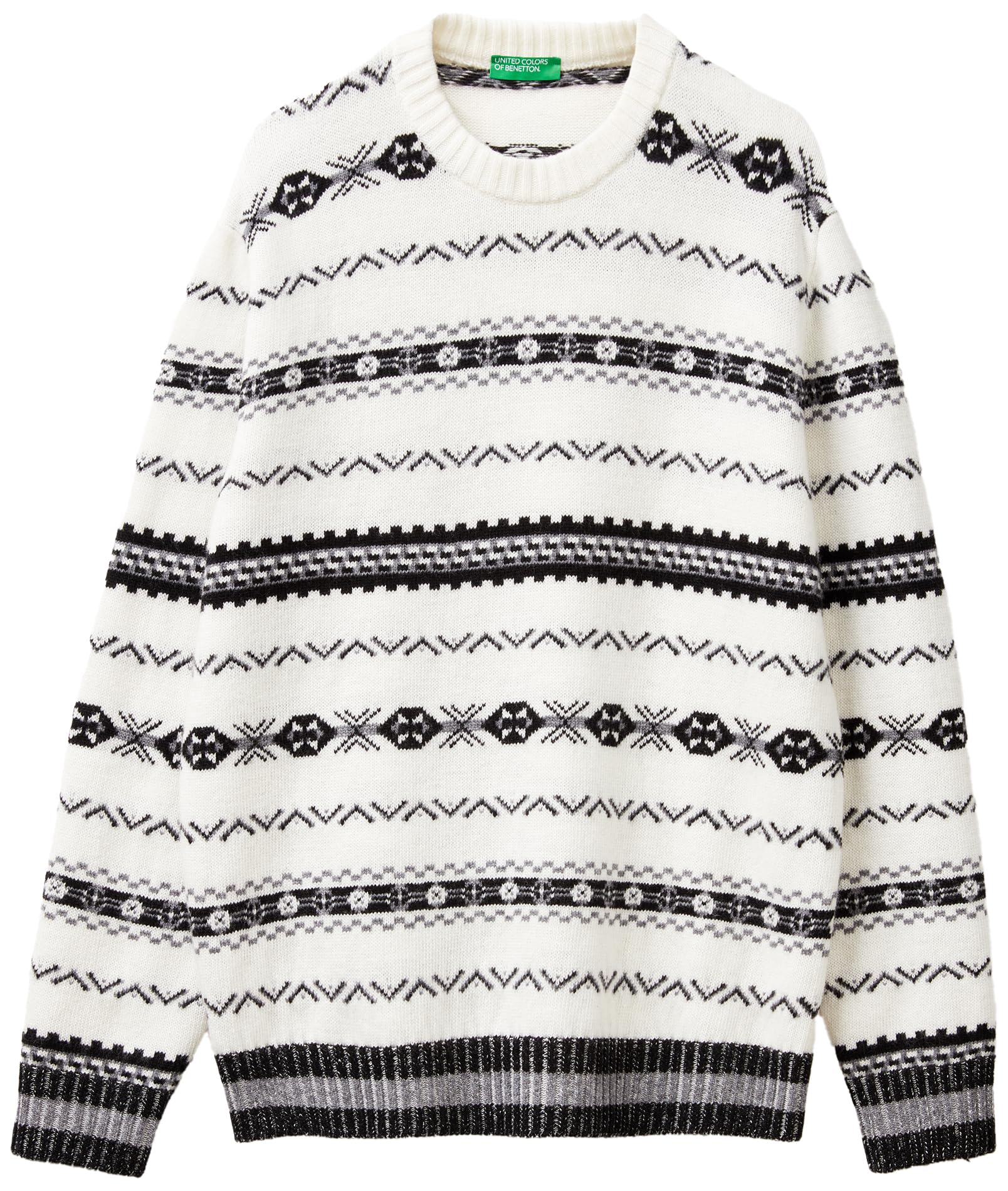 Benetton Maglieria 18ayk10ap Maglione Uomo XS jacquard