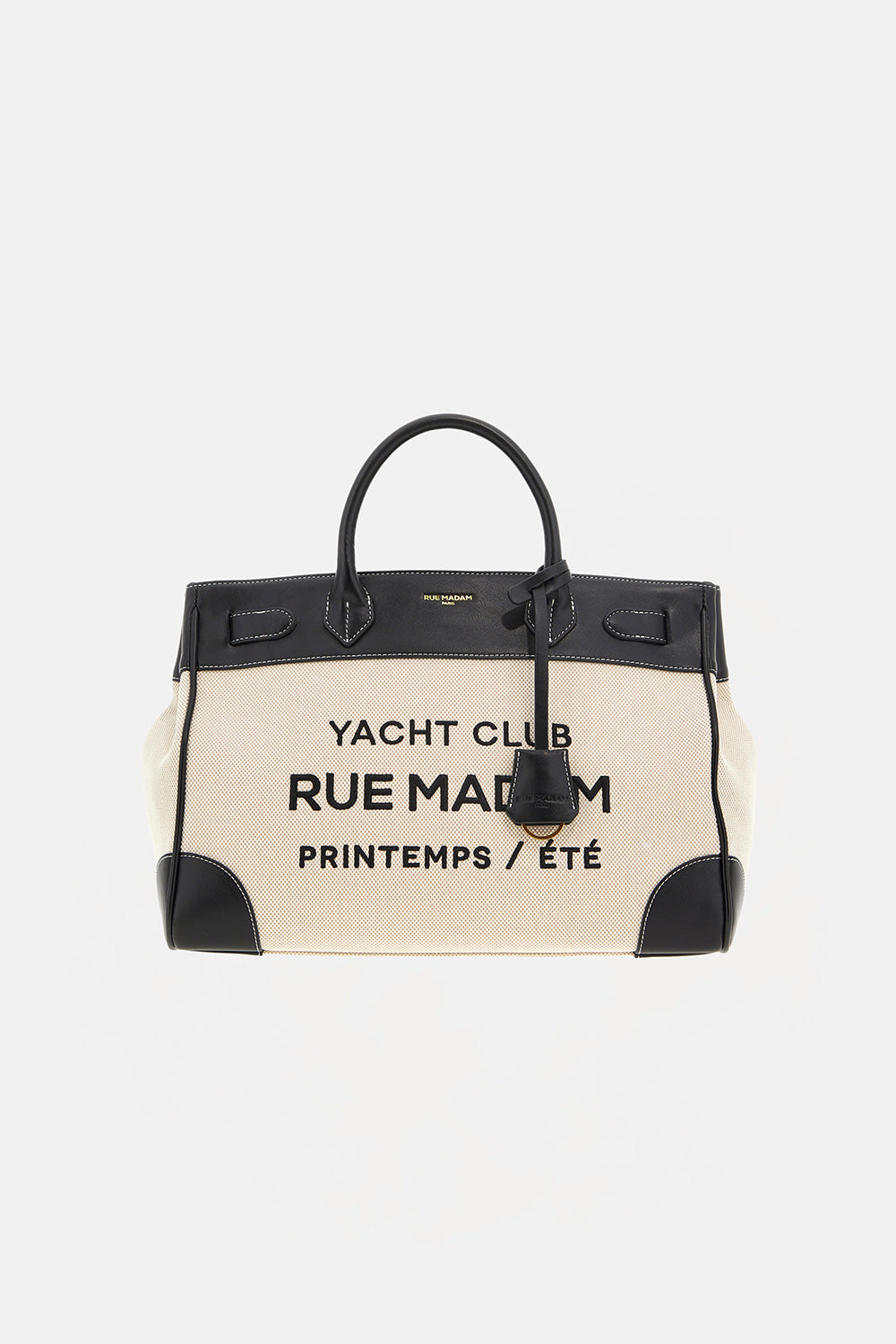 Rue Madam Riviera 1556 Tote Canvas Black Ecopelle