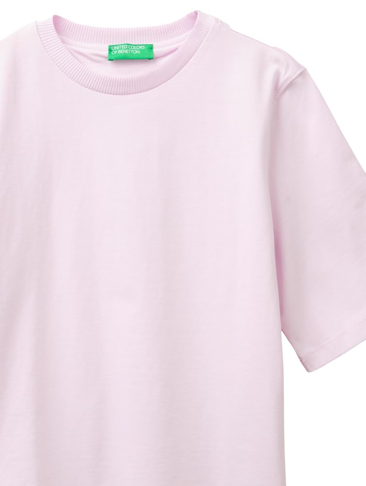 Benetton 3bl0e17g5 T-shirt Donna rosa taglia XS