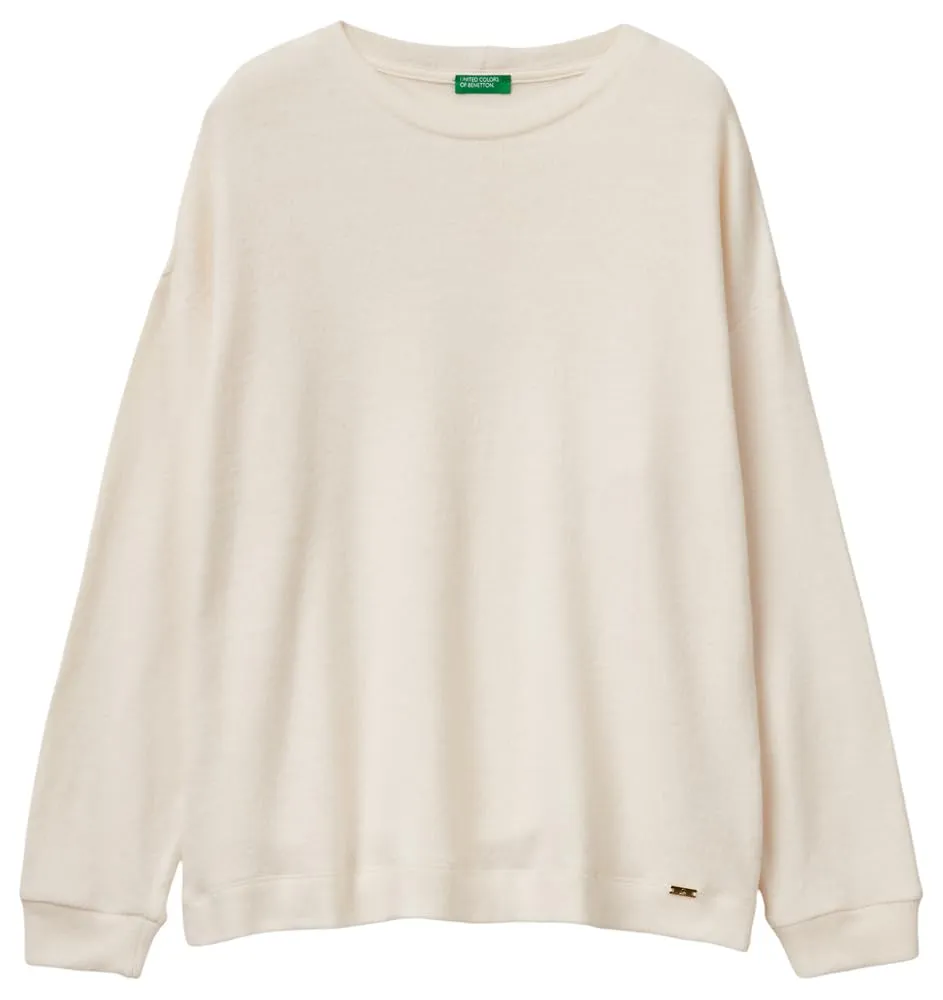 Benetton 3q413m08a Maglione Donna Pristine manica lunga