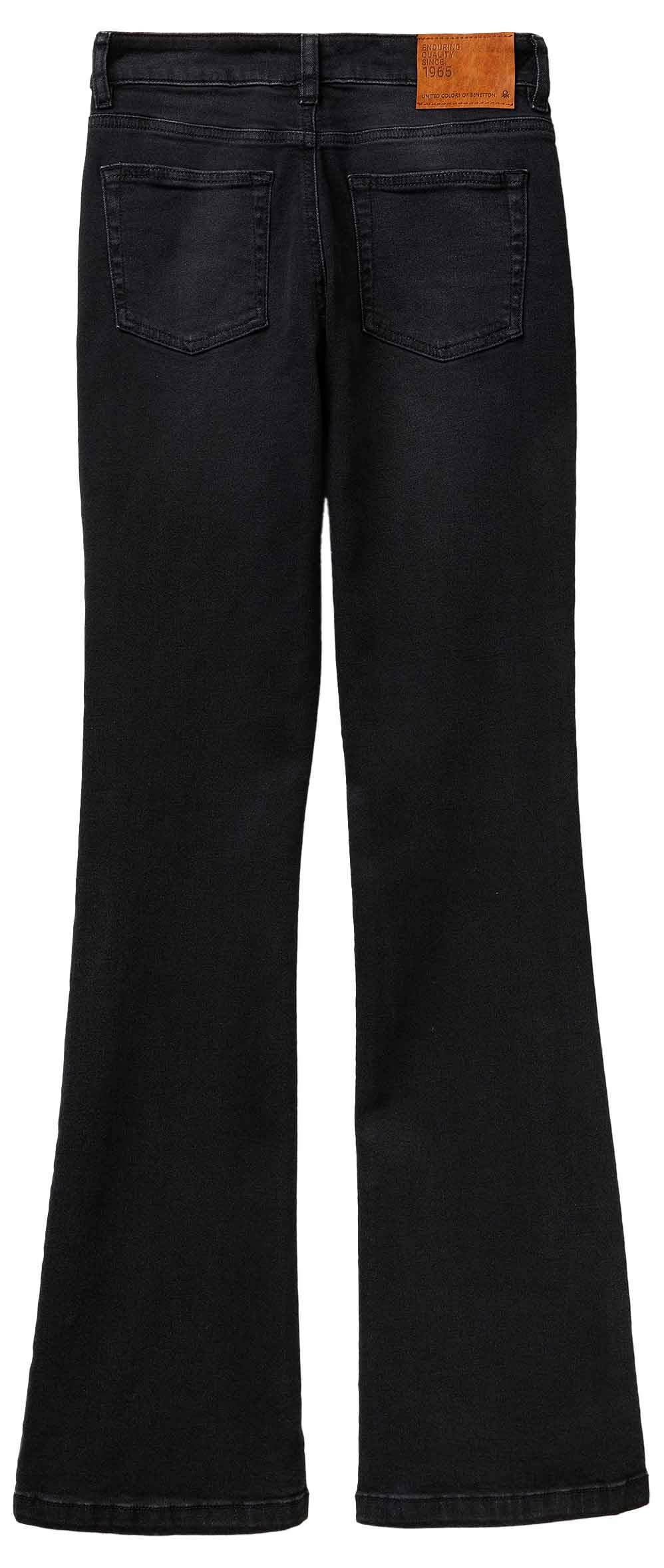 Benetton Jeans Flare Donna Stretch Vita Regular 5 Tasche