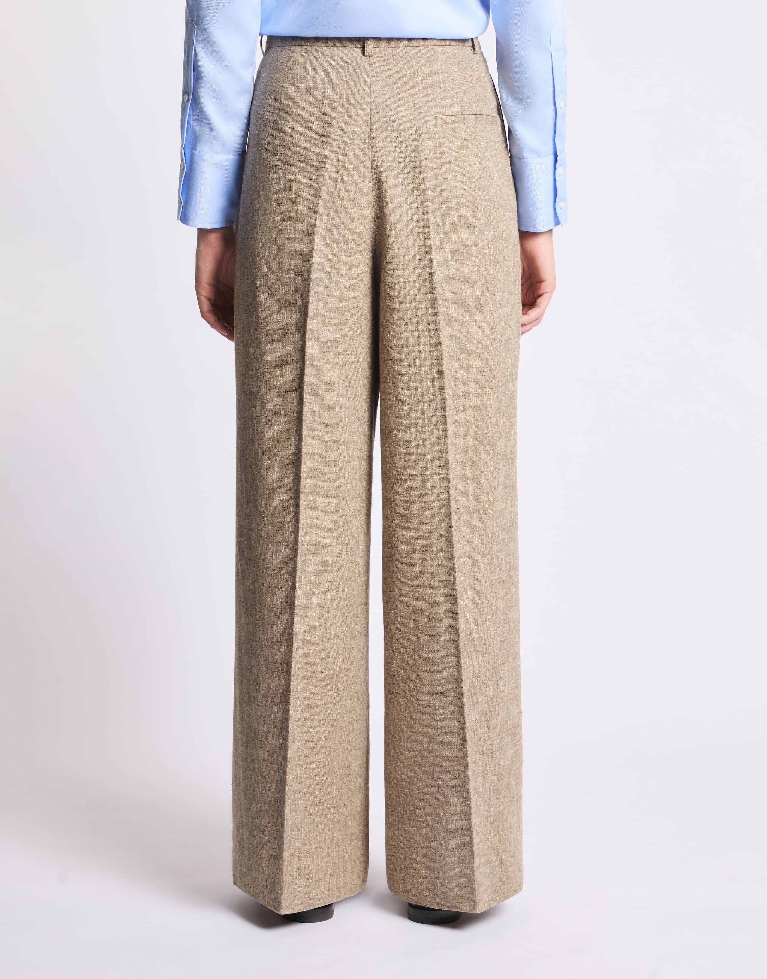 Fay NTW80524940Z pantalone beige cotone lino donna