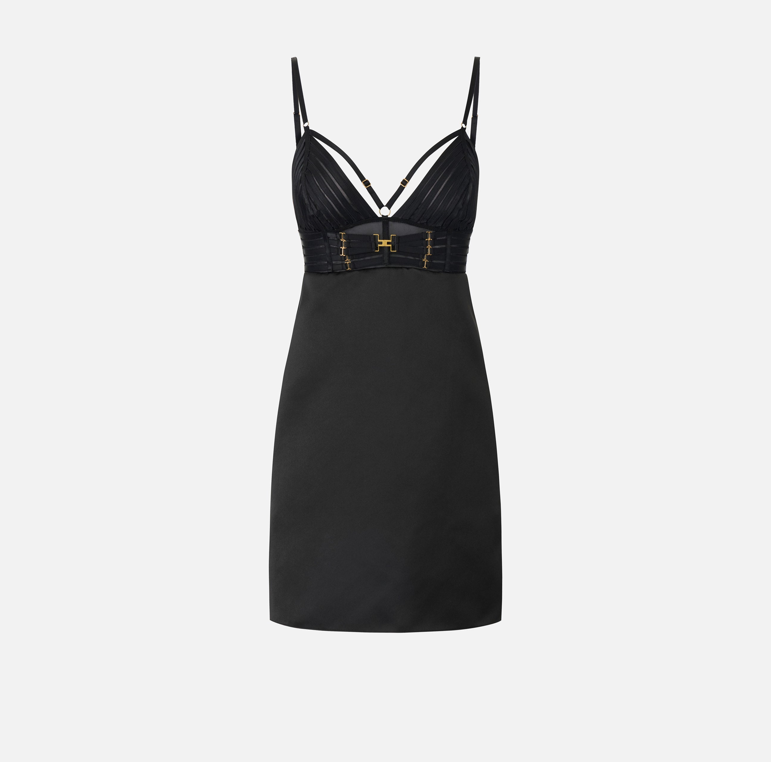 Elisabetta Franchi AB95062E2 Abito Corto Nero Duchesse