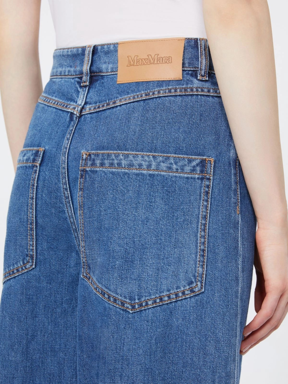 Max Mara MSTSARONG002 Jeans Sarong blu wide leg