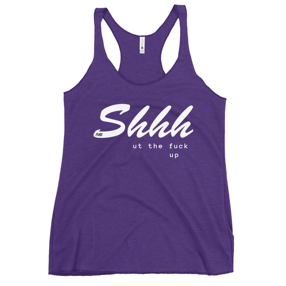 Pure Trash Shhhut canotta donna racerback nera S