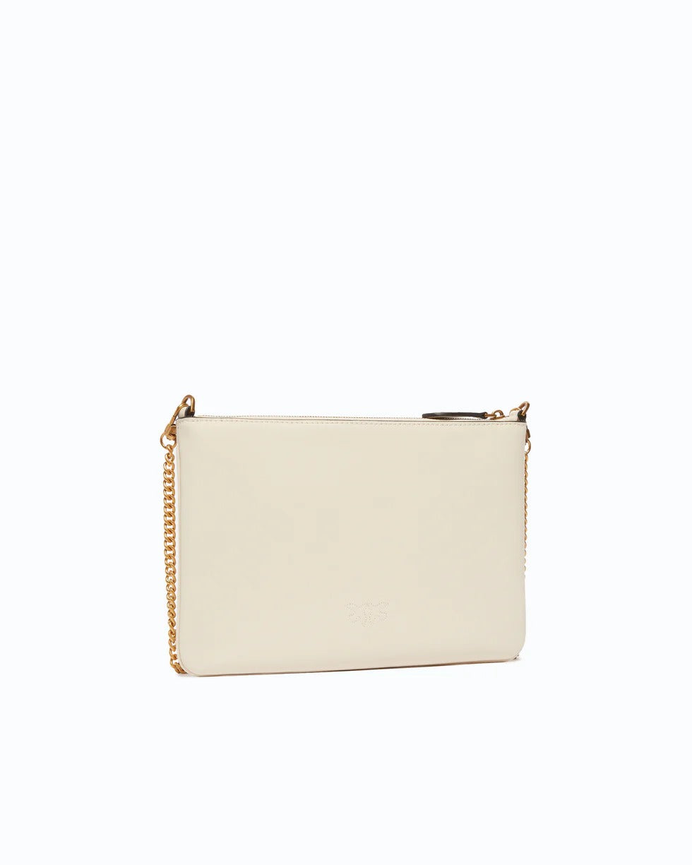 Pinko Flat Classic 100455 A0F1 Borsa Bianco Pelle