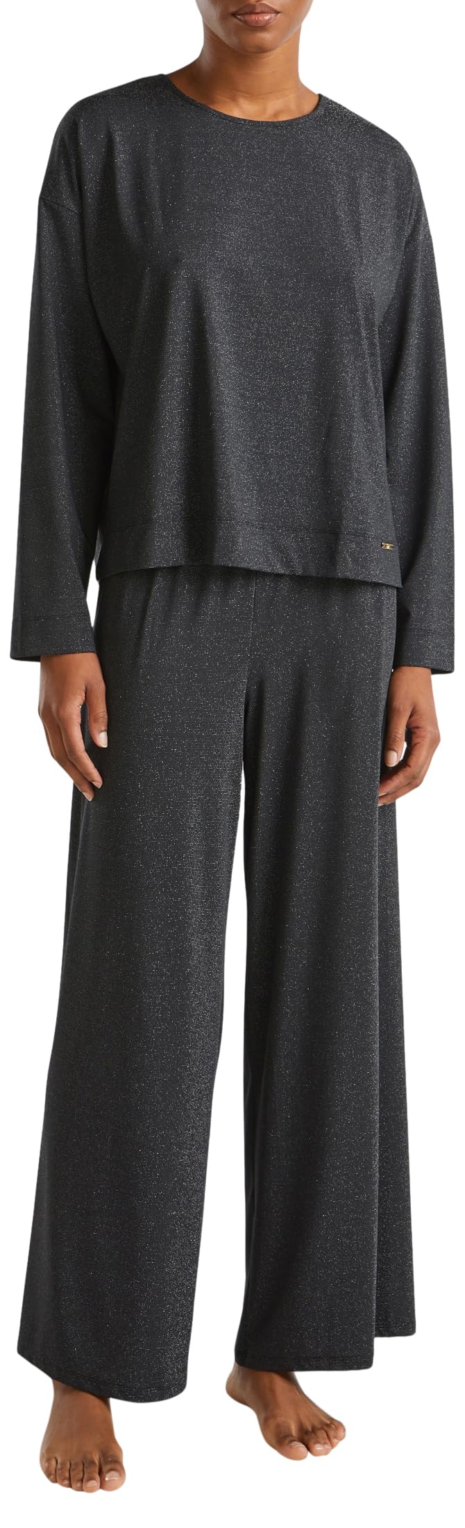 Benetton 3nyw3f03z Pantalone Pigiama Donna L Lurex