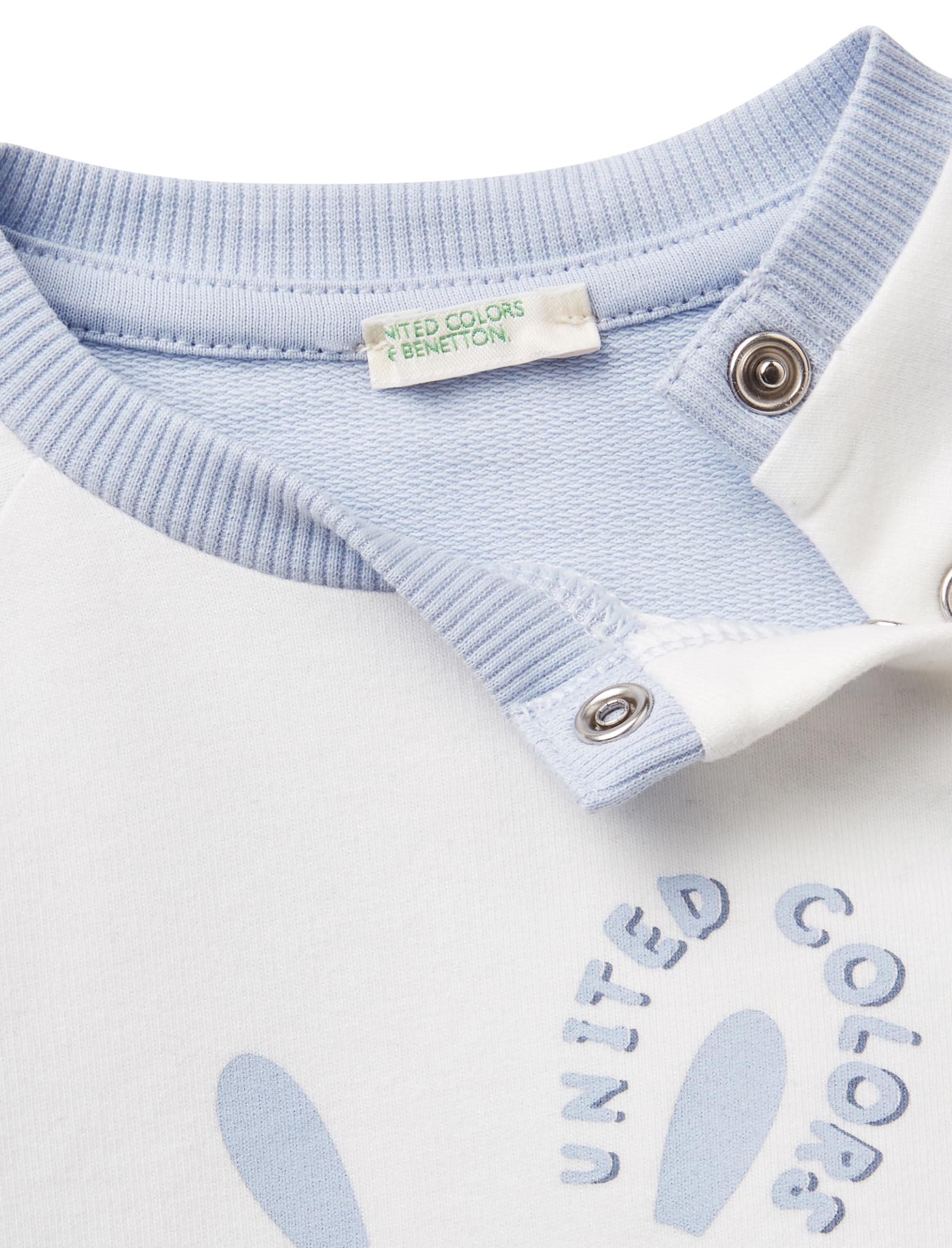 Benetton Comp. Tuta Felpa Unisex Girocollo Stretch Logo