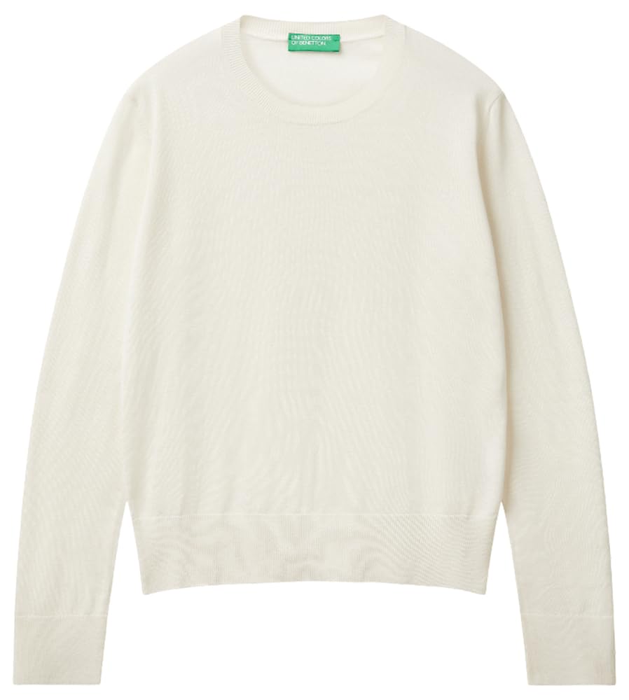 Benetton 1zred10cp Maglione Donna Blu Girocollo Regular