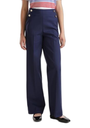 Benetton Pantaloni Palazzo Donna Bianchi 36 Vita Alta