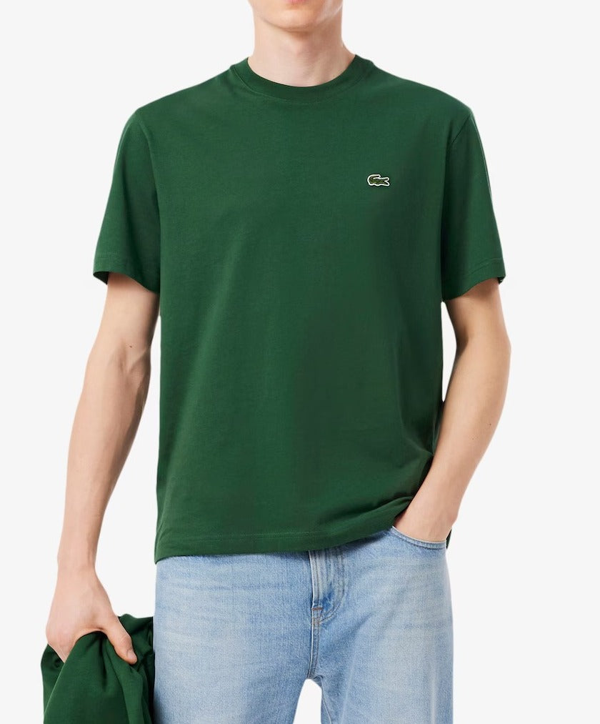 Lacoste TH7318 t-shirt uomo verde cotone