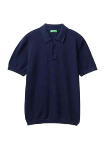 Benetton polo uomo blu XS manica corta regular