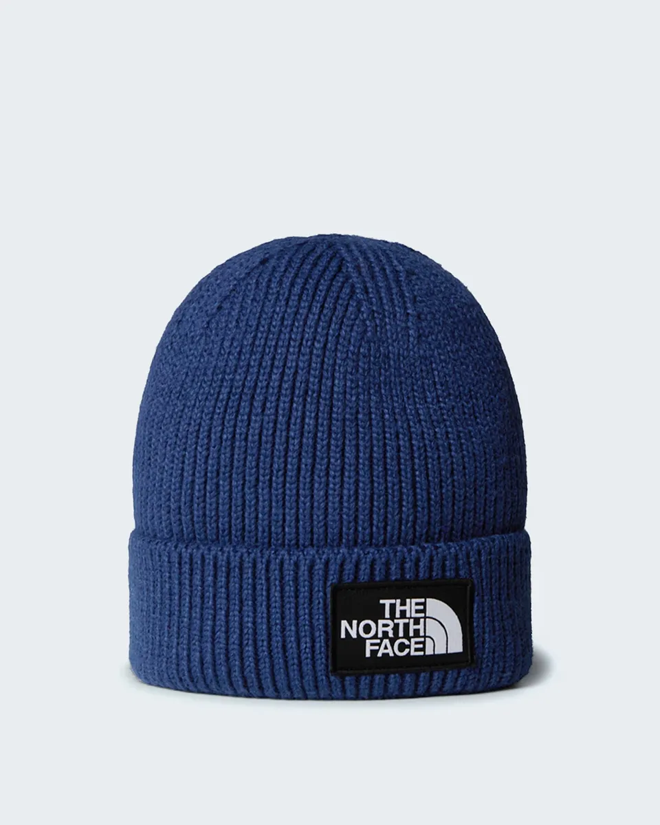 The North Face Logo Box berretto summit navy riciclato