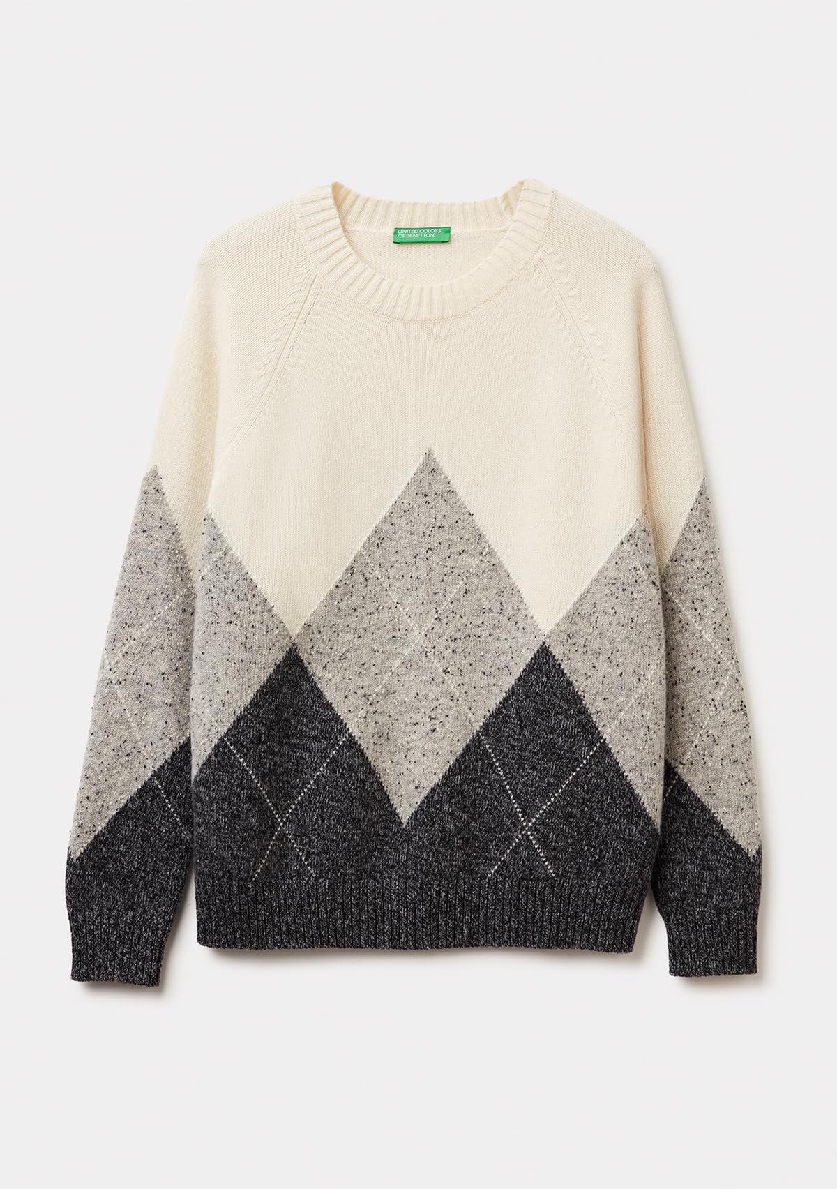 Benetton 1NGVK10B2 Maglione Uomo XS Girocollo Rombi