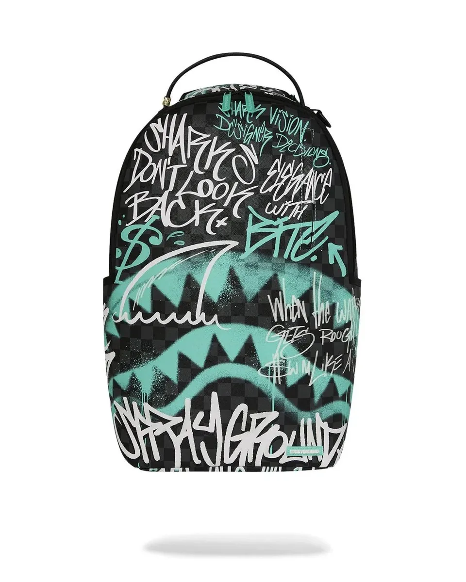 Sprayground Spray Poetry III zaino nero verde acqua 910B8754NSZ