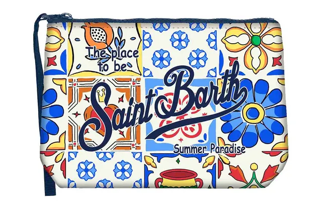 MC2 Saint Barth Aline Pochette Bianco Maj Stamp