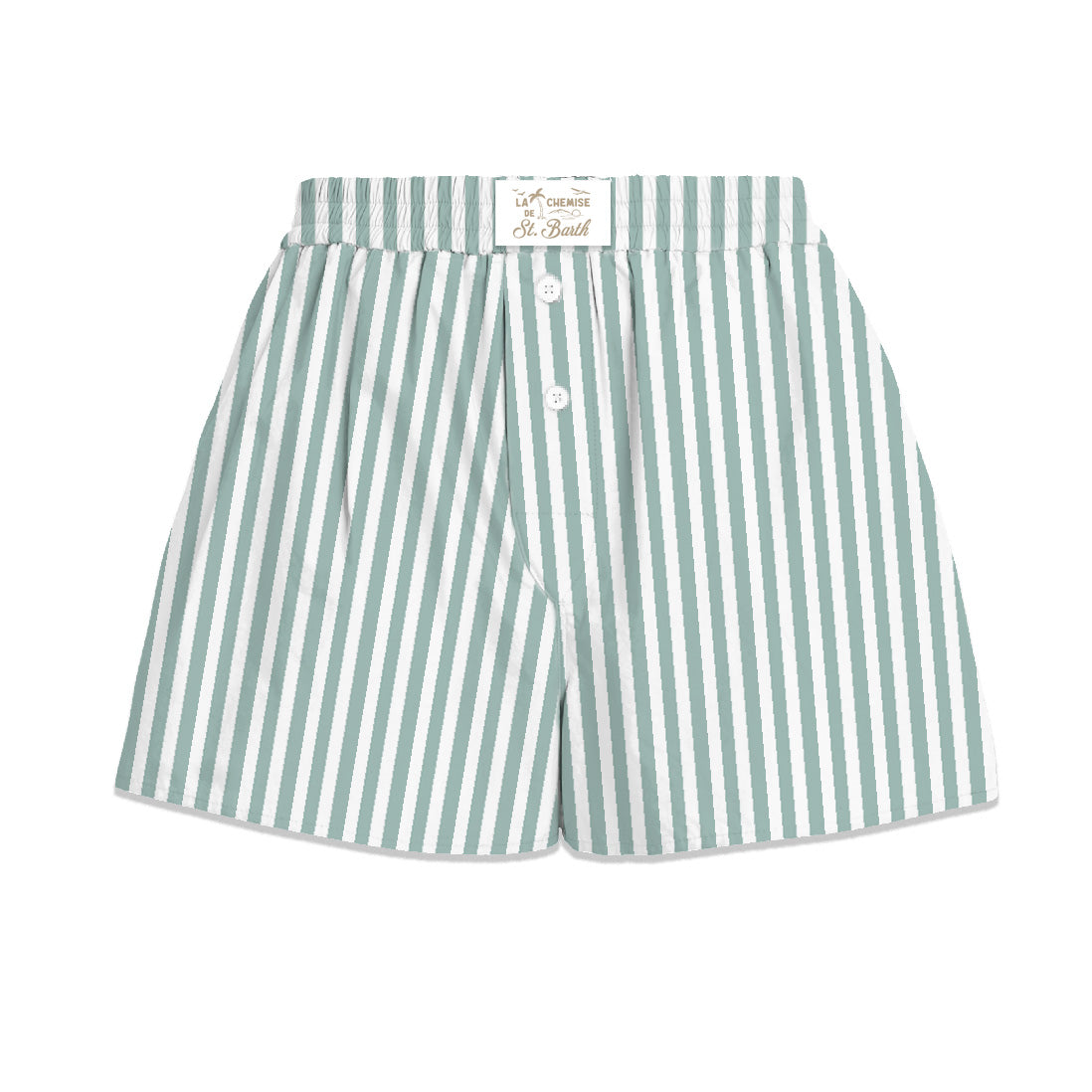 MC2 Saint Barth Boxy 00722L Shorts Verde Salvia Rigati