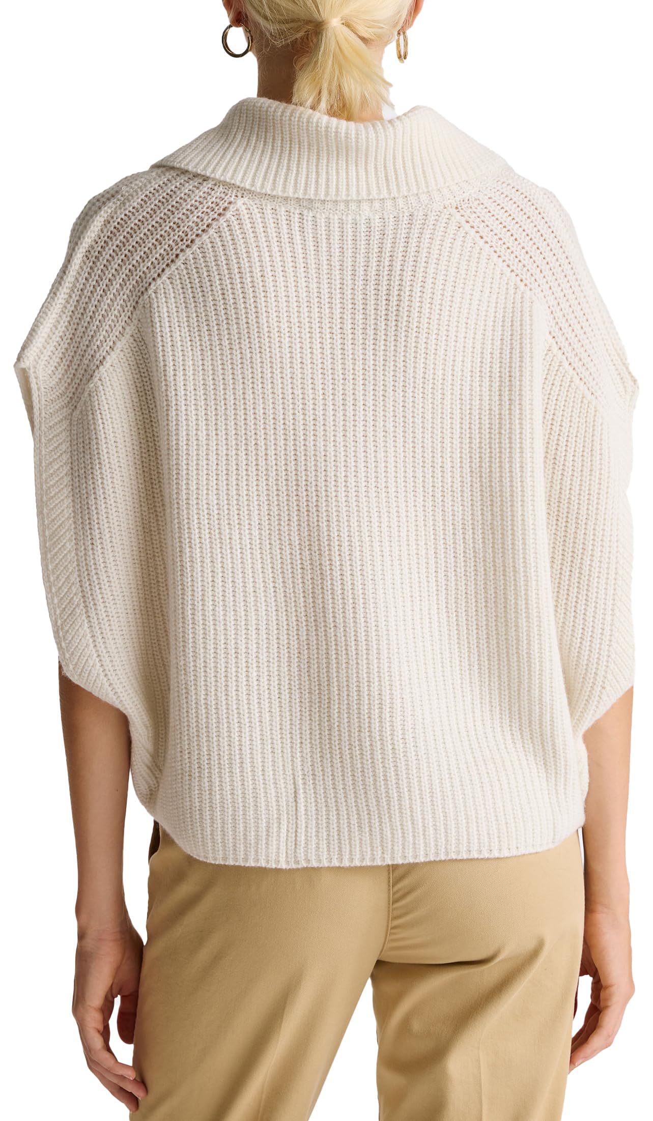 Benetton Maglieria Mantella Donna M Bianca 1344du01k