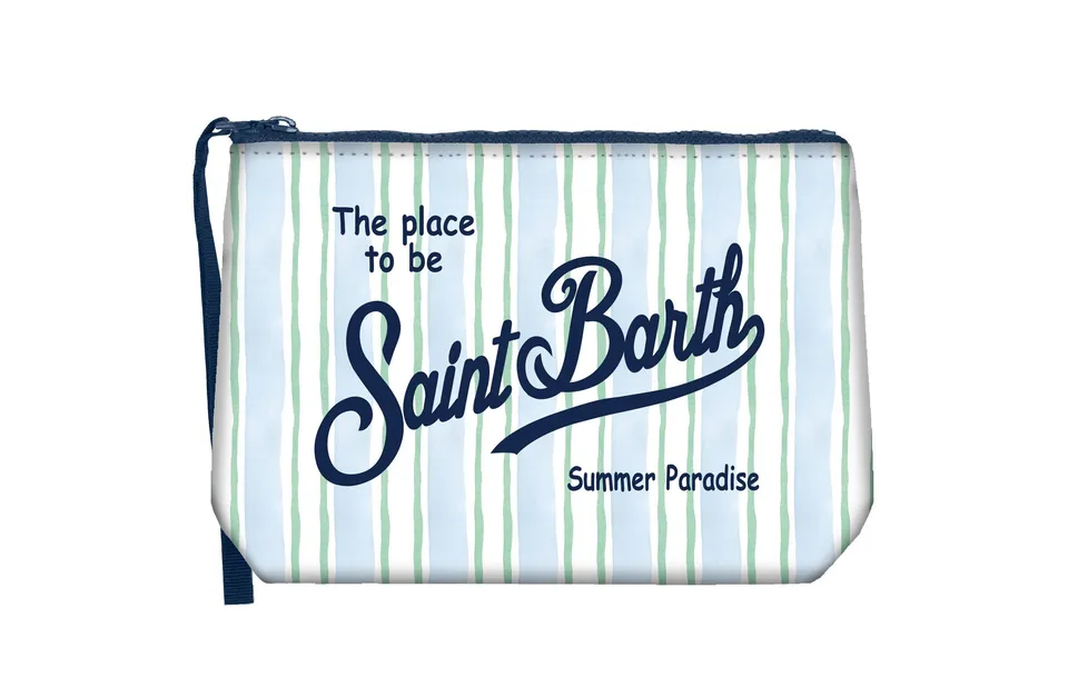 MC2 Saint Barth Aline 00925L pochette righe Big Stripes Azzurro