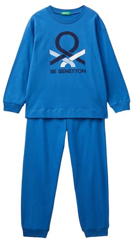 Benetton 30960p06q Pigiamino Bambino Blu Taglia 90