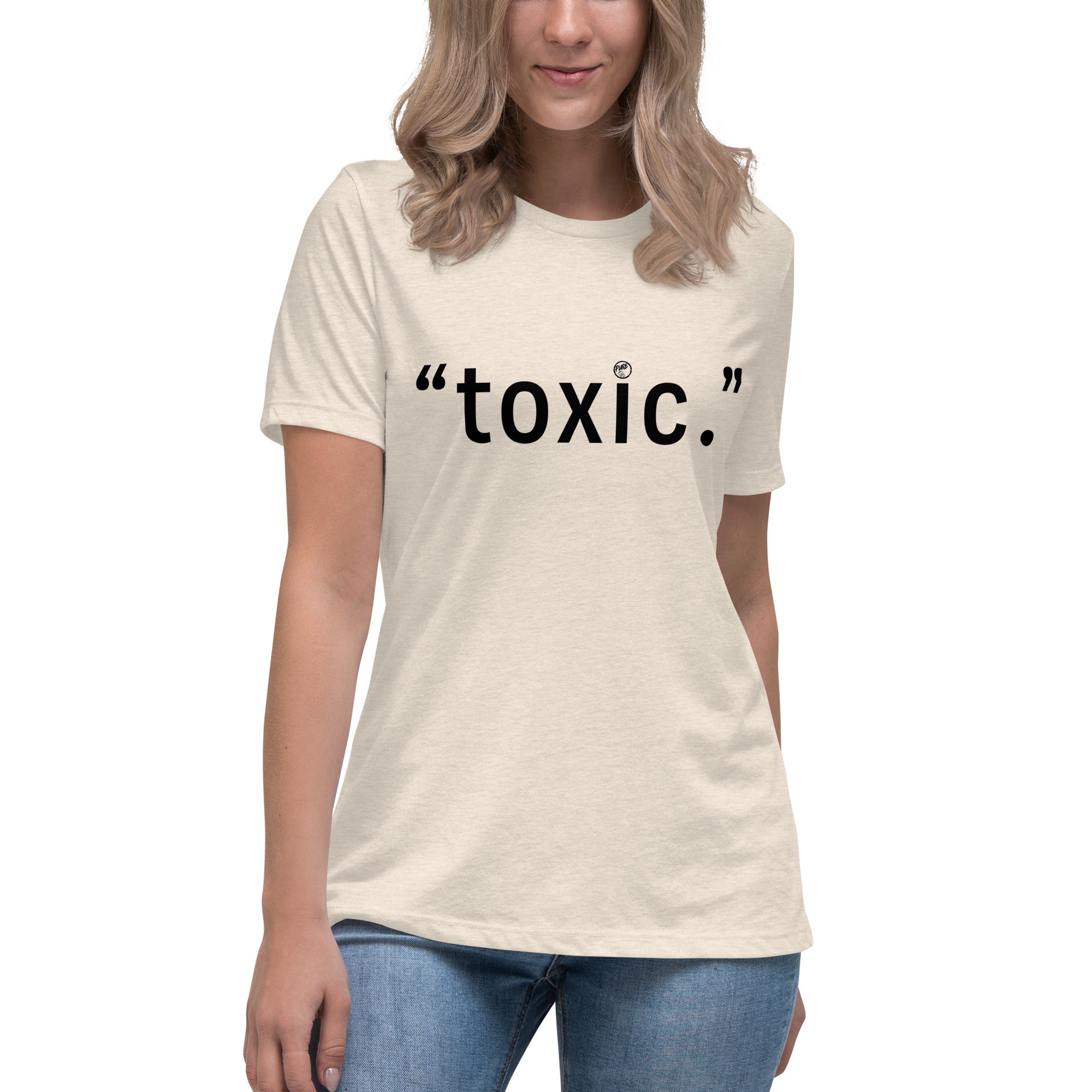 Pure Trash Toxic Maglietta Donna Nero relaxed cotone