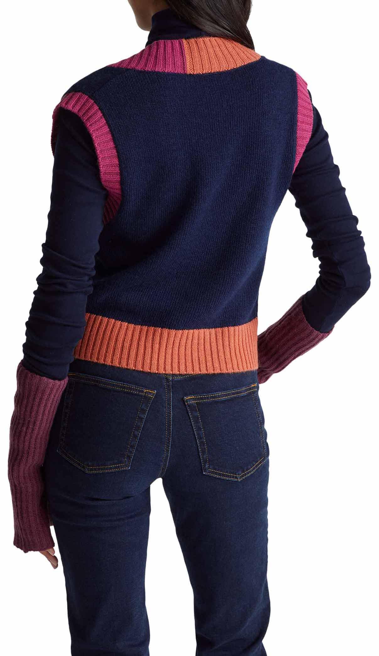 Benetton Gilet 16YCE403M Gilet Unisex XS Color Block