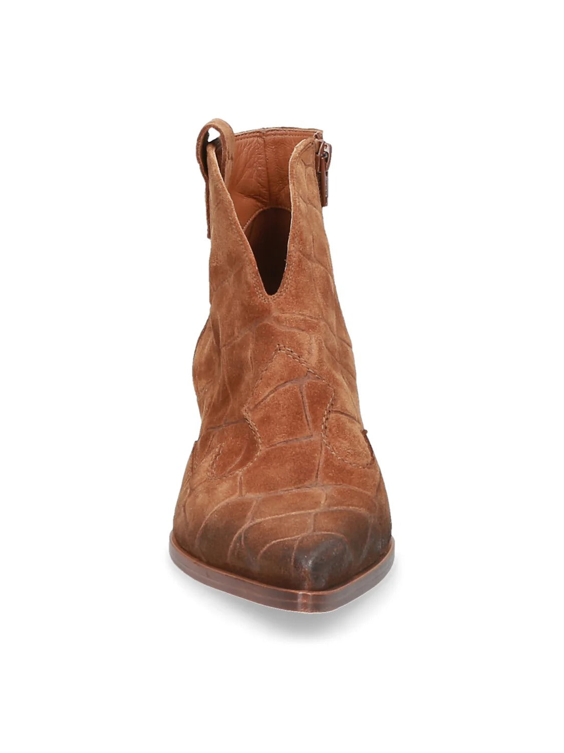 Elena Iachi E4558 Tronchetto Suede Tan Tacco 5 cm