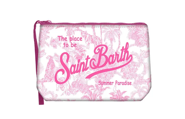 MC2 Saint Barth Aline pochette Jungle bianco rosa scuba
