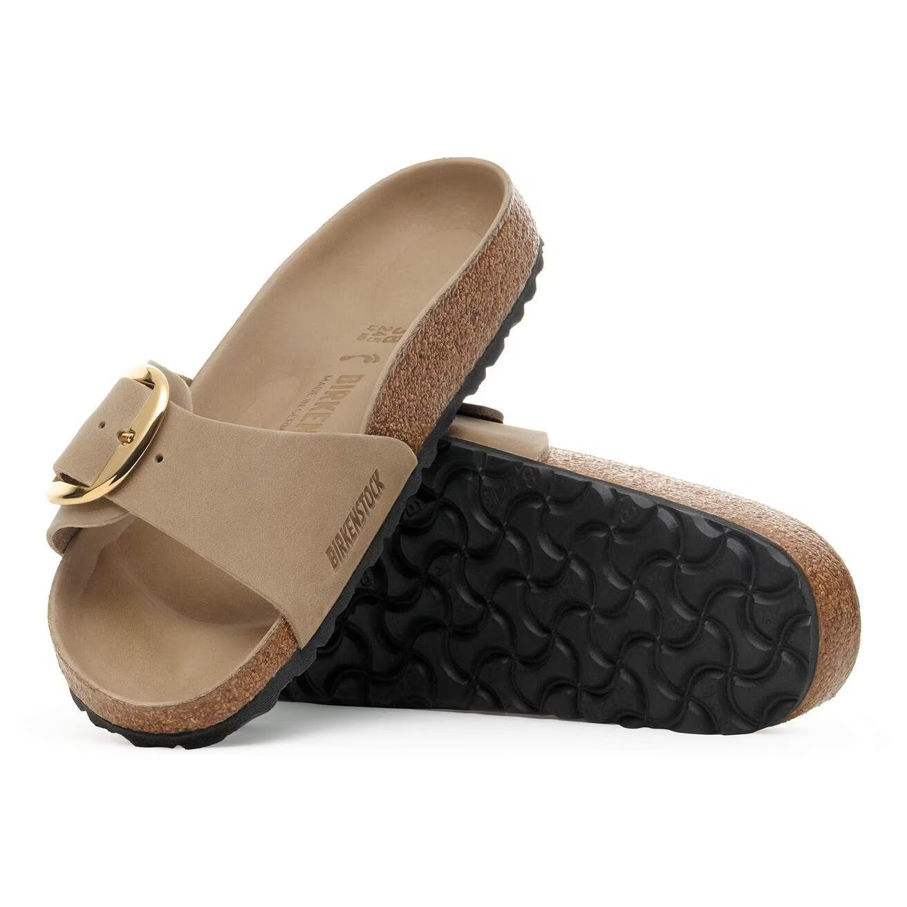 Birkenstock Madrid Big Buckle 1030467 ciabatta donna tobacco brown pelle