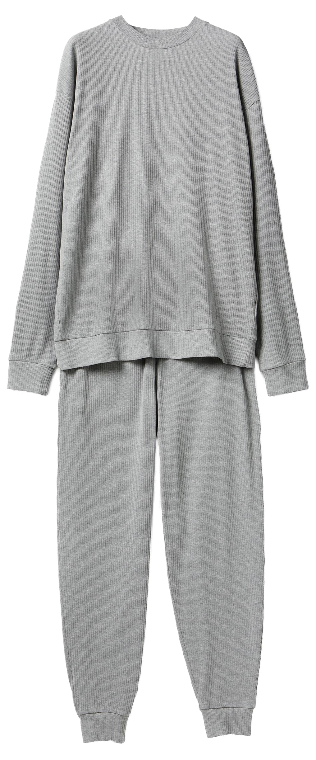 Benetton 3PCF4P02X Pigiama Uomo Costina Grigio