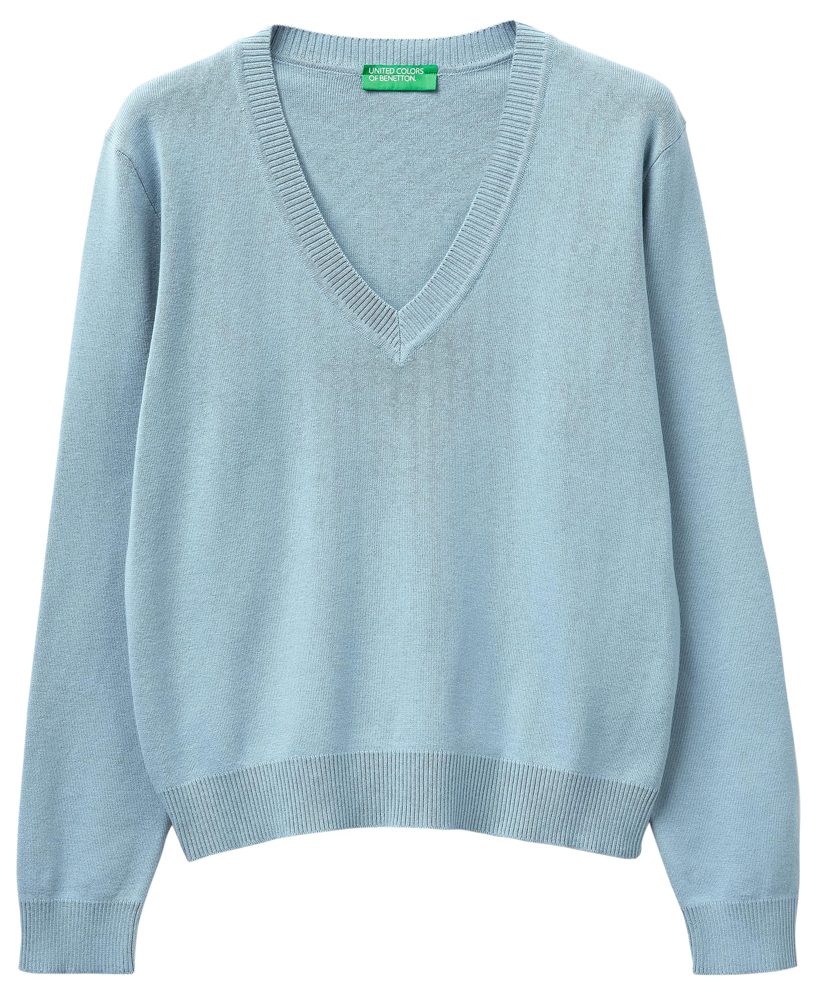 Benetton Maglieria 1C19D403N Maglione Donna Blu XXS Scollo V
