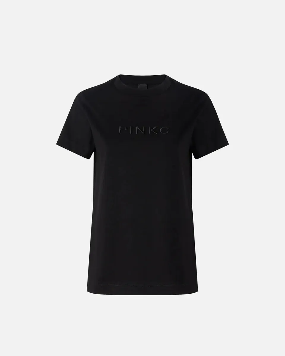 Pinko Start T-shirt donna nero cotone lettering