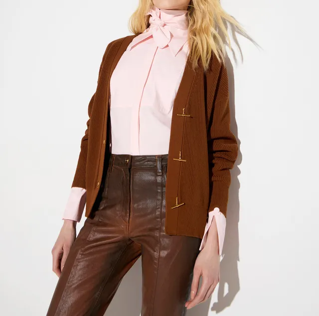 Elisabetta Franchi MK01S66E2 Cardigan Donna Sigaro maglia