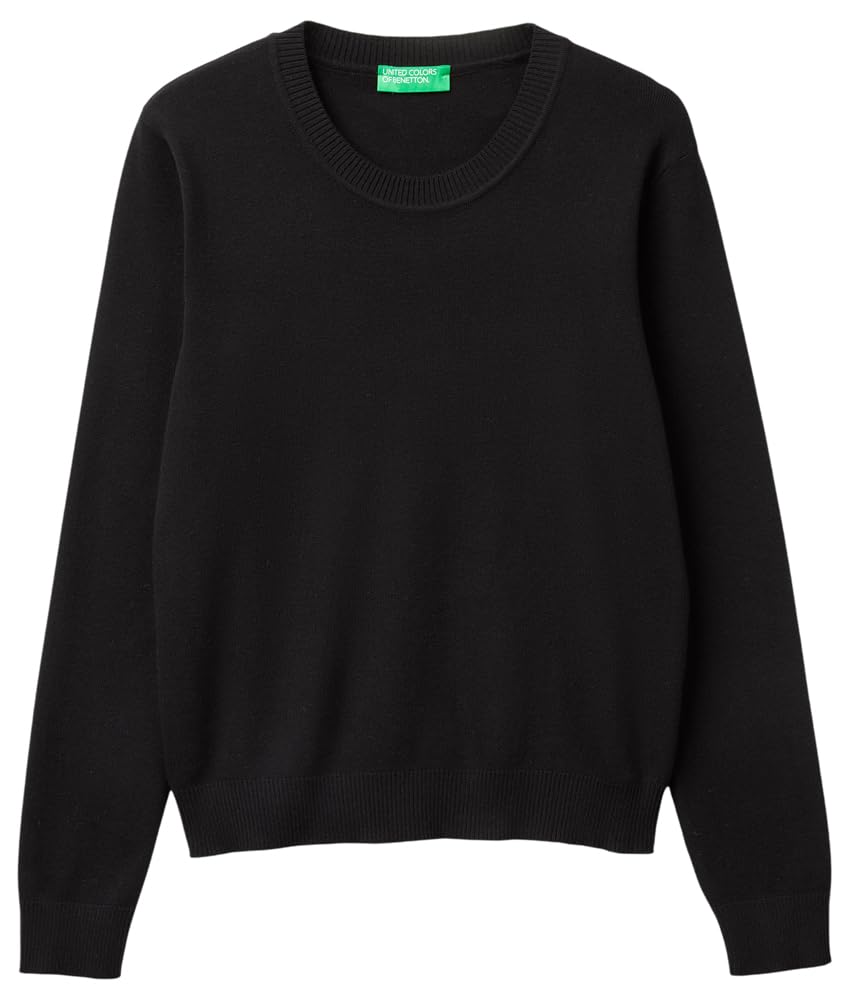 Benetton Maglieria 1c19d10fv Maglione Donna Rosa tinta unita