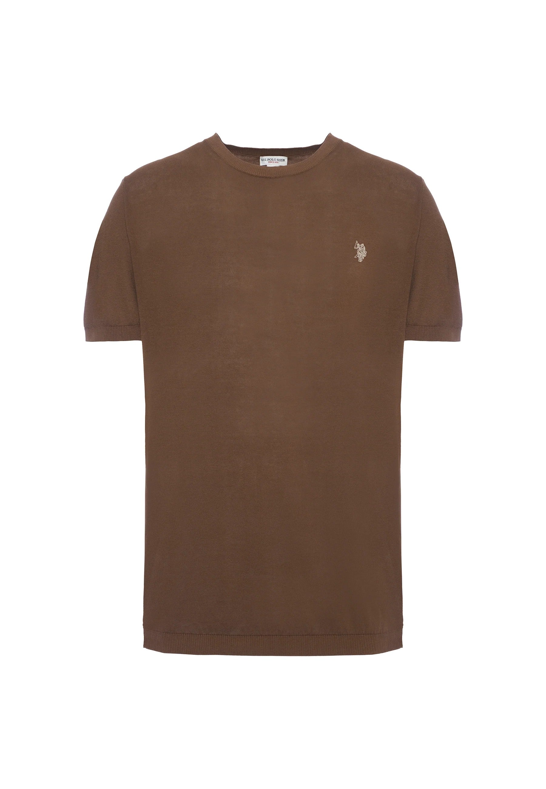 U.S. Polo Assn. Ike US43173010 maglia uomo marrone cotone