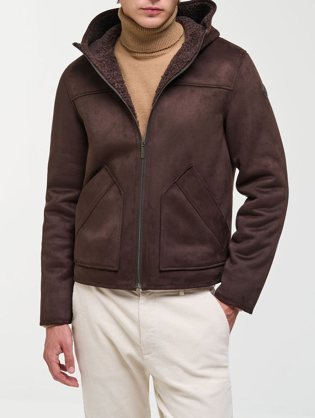Colmar 11000008 giacca camoscio marrone Black Coffee uomo