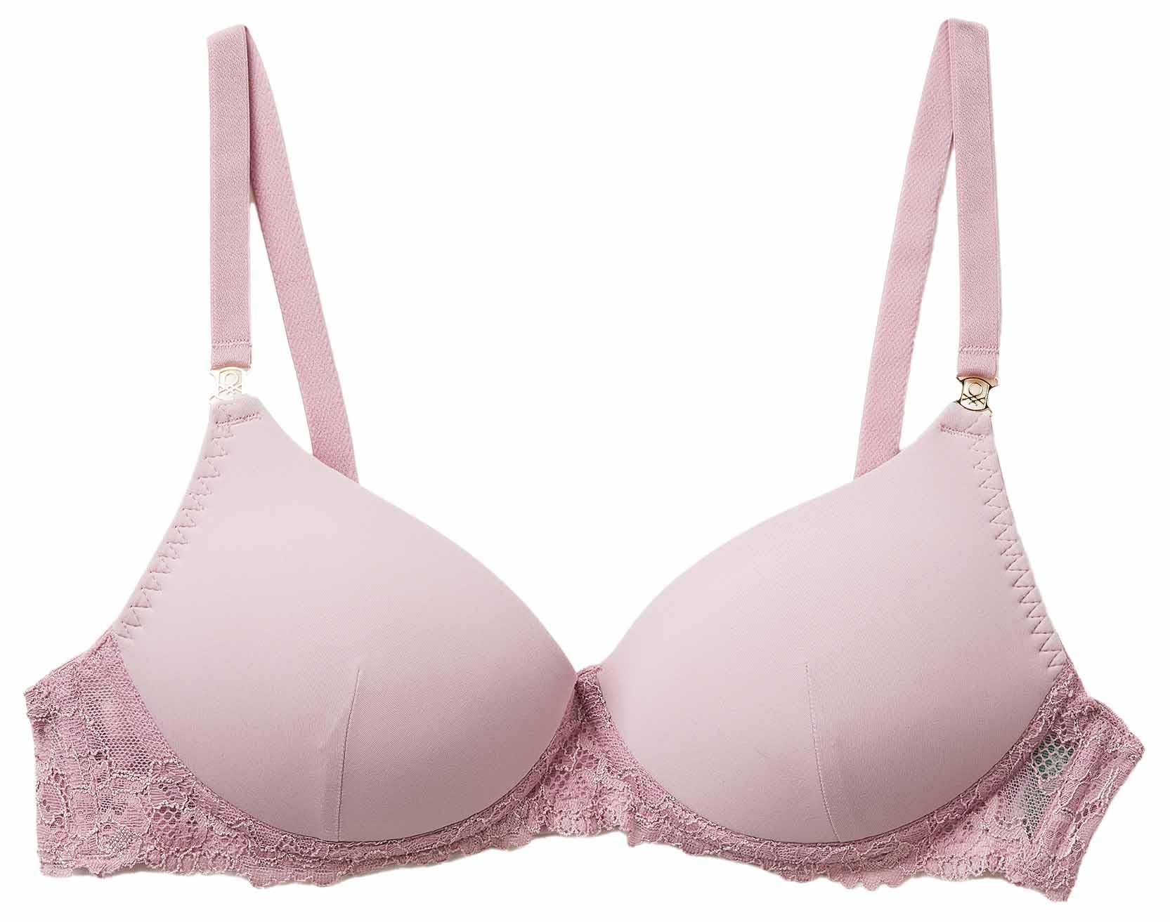 Benetton 3LEG1R027 Reggiseno Donna Nero Imbottito