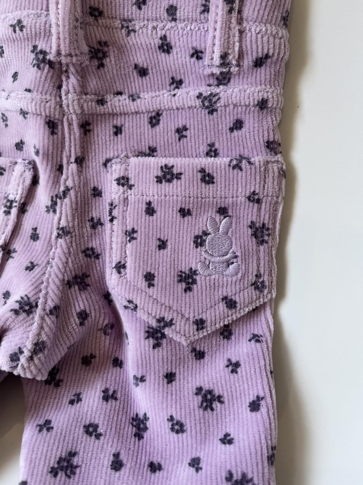 Benetton 4NNFAE005 pantaloni bimba cotone viola taglia 74