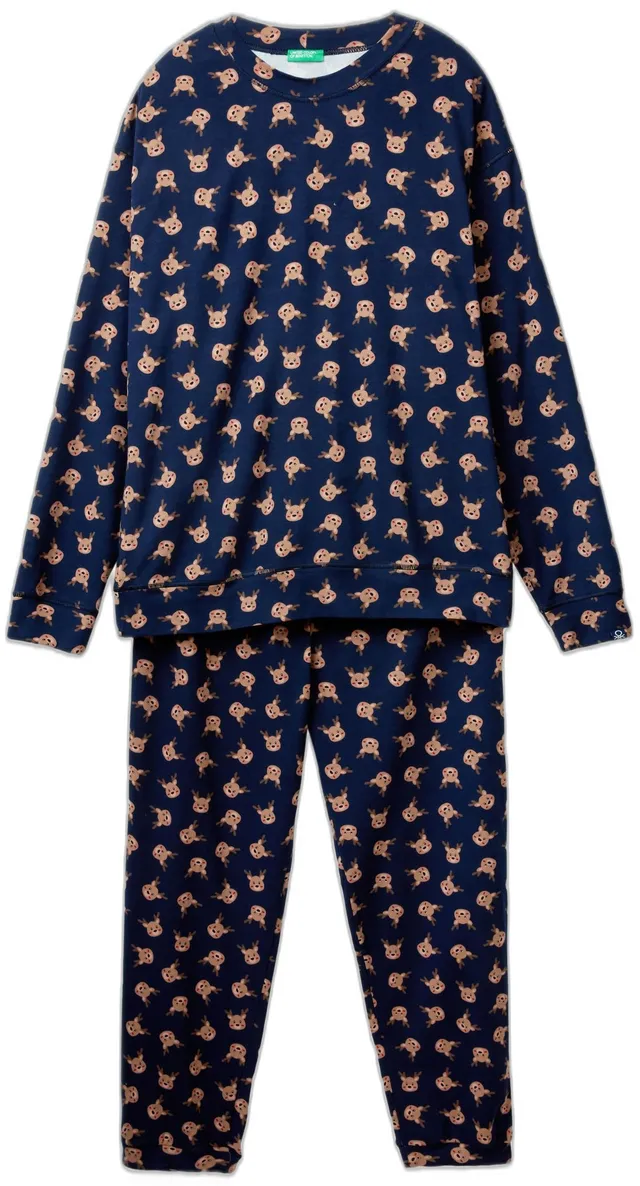 Benetton Set Pigiama Uomo Pile S Garfield Allover